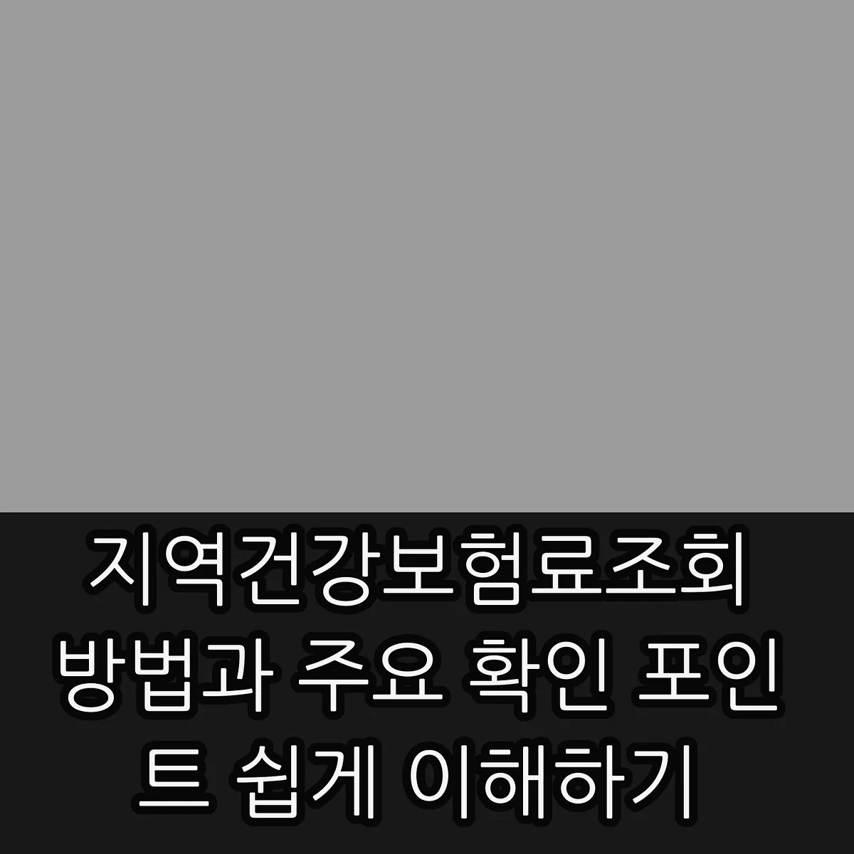 지역건강보험료조회 방법과 주요 확인 포인트 쉽게 이해하기 썸네일 지역건강보험료조회 방법과 주요 확인 포인트 쉽게 이해하기 썸네일