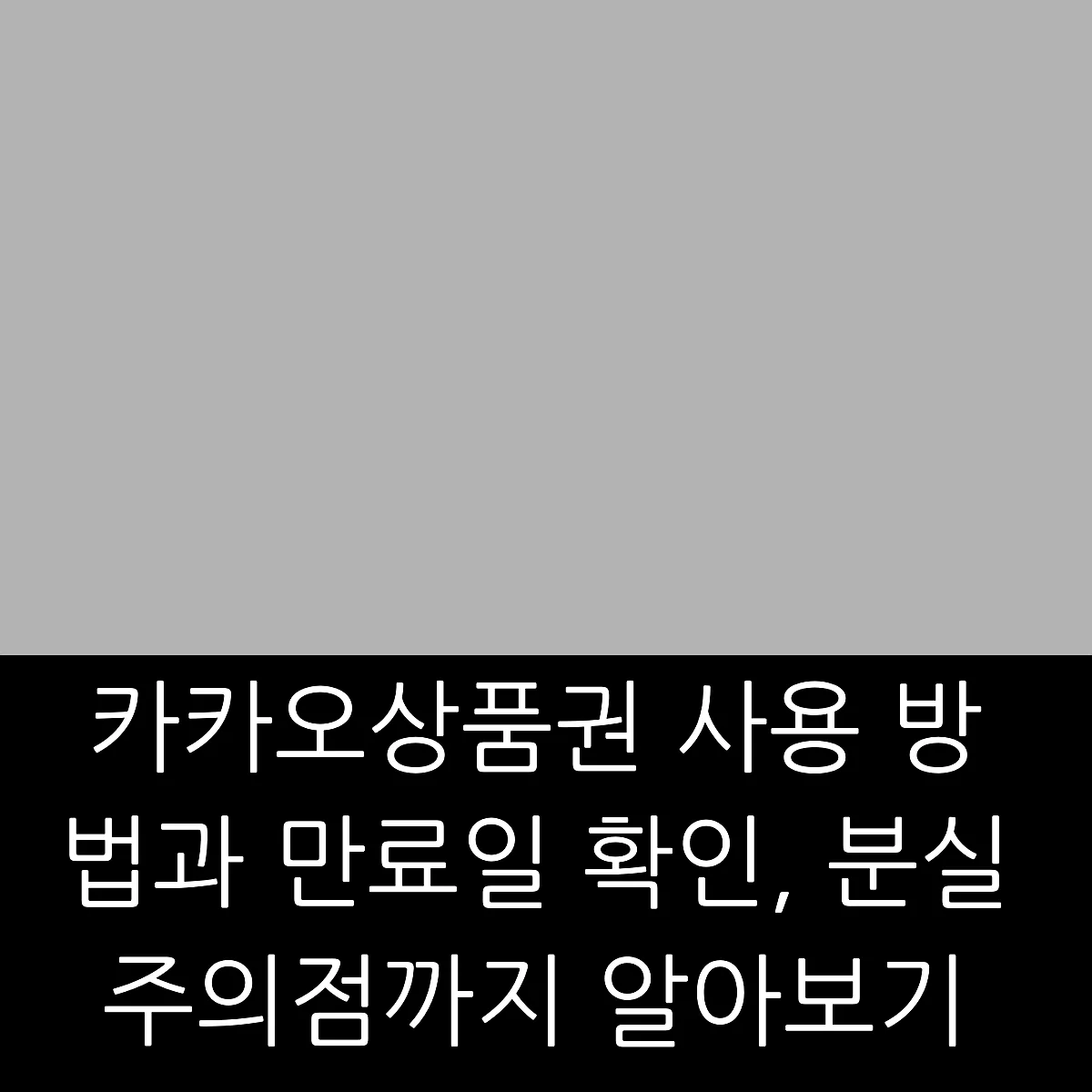카카오상품권 사용 방법과 만료일 확인, 분실 주의점까지 알아보기 썸네일 카카오상품권 사용 방법과 만료일 확인, 분실 주의점까지 알아보기 썸네일