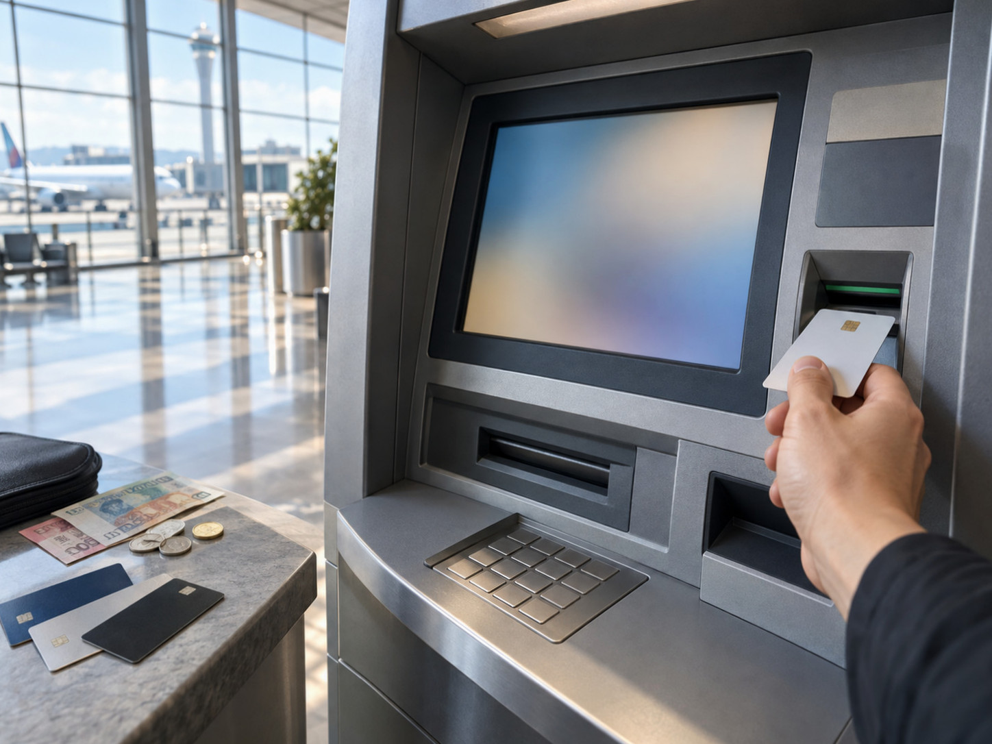해외 ATM 출금 수수료를 카드 발행사, 국제 브랜드, 현지 ATM 운영사 비용으로 구분한 비교표