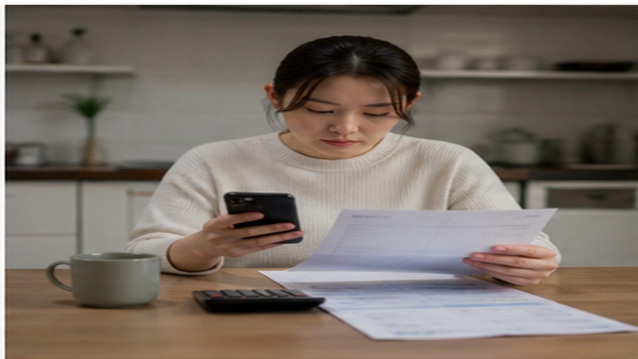 카드 상품설명서에서 공과금의 전월 실적 포함 여부와 할인 제외 조건을 확인하는 화면